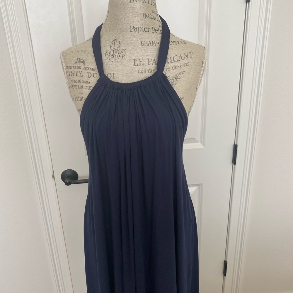 Michael Lauren Navy Blue Maxi Dress - Picture 3 of 5